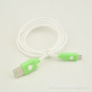 Wholesale LED light micro USB cable for Samsung